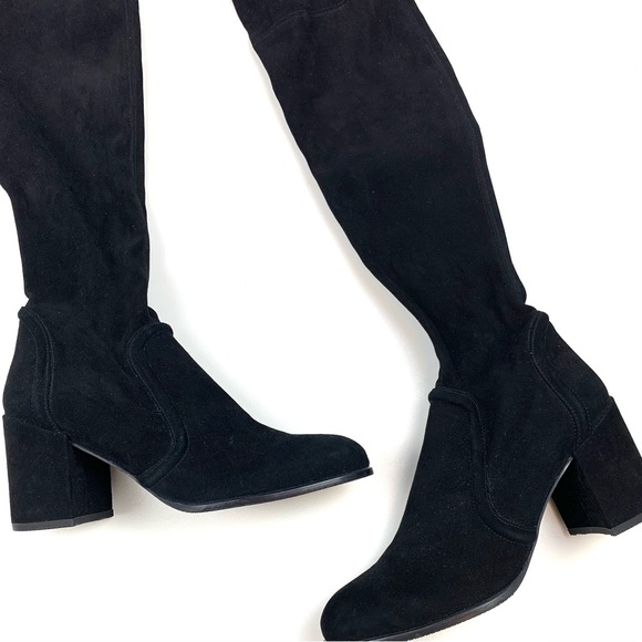 Stuart Weitzman Boots Highland Thigh High Over The Knee Heeled Black Size 9.5 - Picture 4 of 12